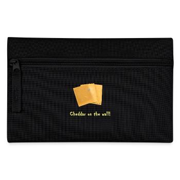 Cheddar on the wall Käse-Cheese-Rockmusik - Federtasche - Schwarz - Vorne