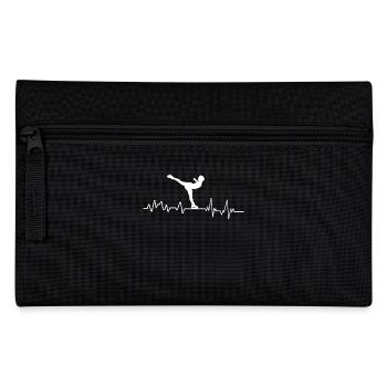 Heartbeat Eiskunstlauf T-Shirt Sport Winter - Federtasche - Schwarz - Vorne