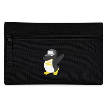 Funny Dabbing Hip Hop Penguin Gift - Pencil Case - black - Front