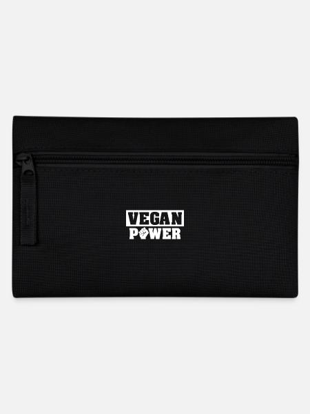 Vegan Power | Vegan Shirts - Federtasche - Schwarz