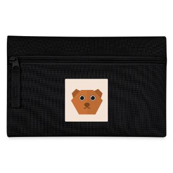 idée cadeau ours Doodle - Trousse - noir - Devant