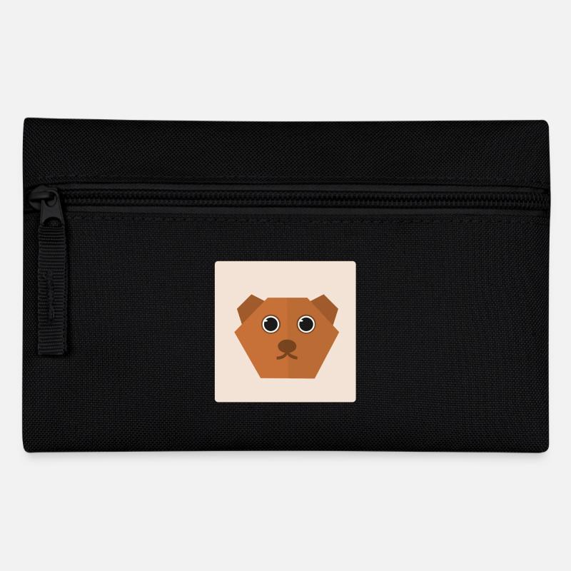 Bear Doodle Gift Idea - Pencil Case - black