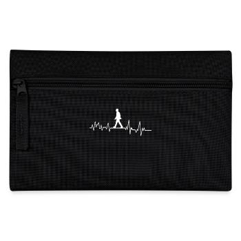 Heartbeat spazieren gehen Geschenk T-Shirt hobby - Federtasche - Schwarz - Vorne