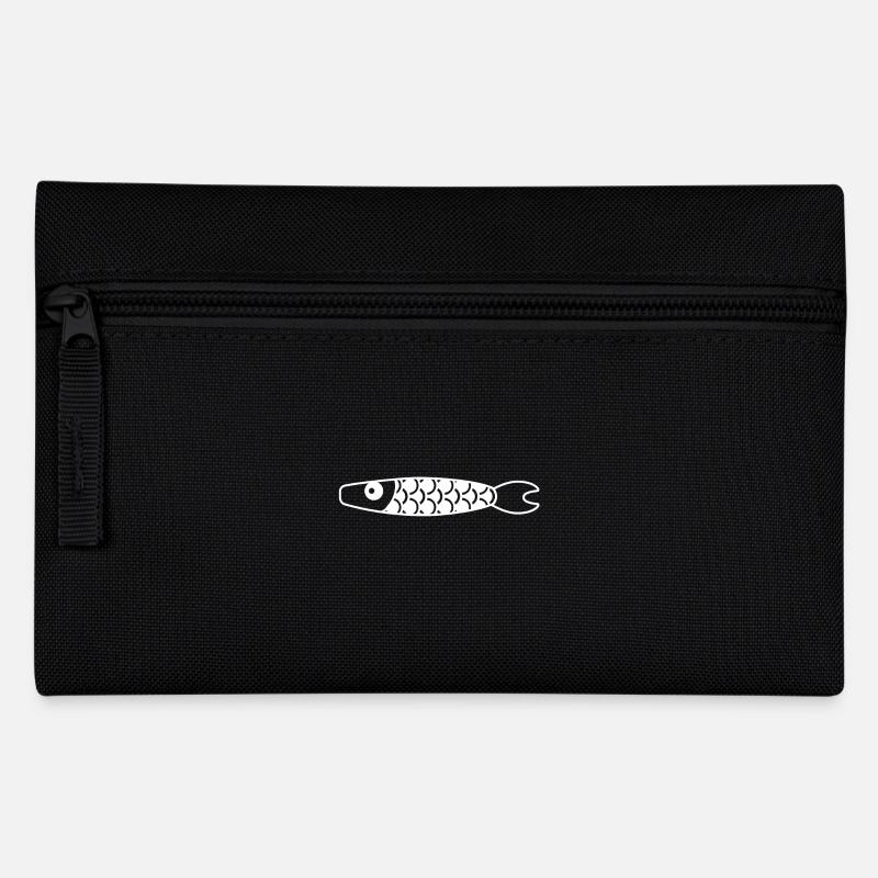Fisch - Federtasche - Schwarz