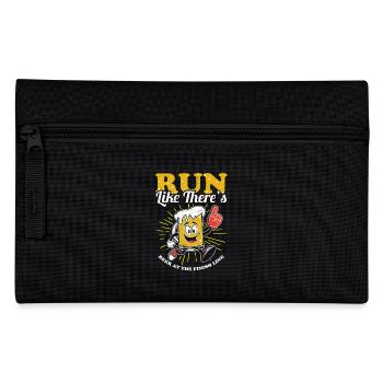 Funny Run Like There's Beer At Finish Line T-shirt - Pencil Case - black - Front