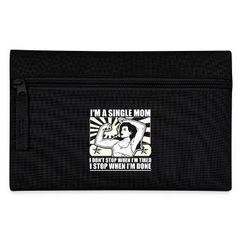 Cool Strong Single Mom T-shirt - Federtasche - Schwarz - Vorne