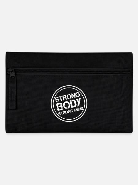 Strong body - strong mind - Pencil Case - black