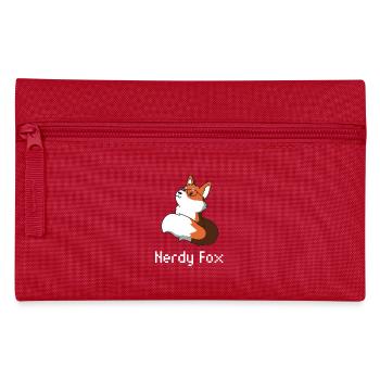 Fox nerd cadeau lunettes animal rusé astucieux - Trousse - rouge - Devant