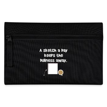 Sketch Day Zeichner Bleistift Spruch Geschenk Idee - Federtasche - Schwarz - Vorne