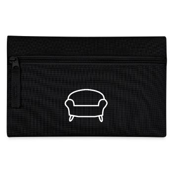 Couch Sofa Geschenk idee - Federtasche - Schwarz - Vorne