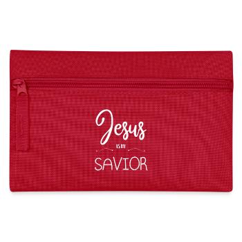 JÉSUS EST MON SAUVEUR JÉSUS EST MON CHRIST SAUVEUR - Trousse - rouge - Devant