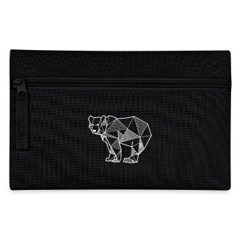 Bär geometrisch Geschenk idee bear Tier Dreieck - Federtasche - Schwarz - Vorne