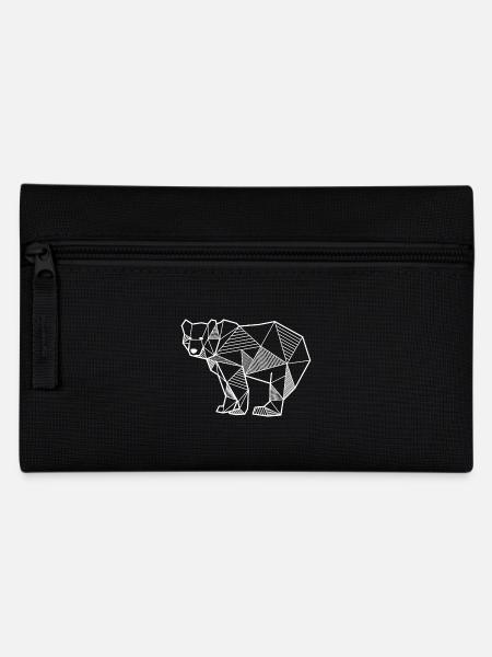 Bear geometric gift idea bear animal triangle - Pencil Case - black