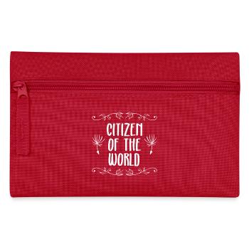DRÔLES DISCOURS VOYAGE MONDE CITOYEN DU MONDE - Trousse - rouge - Devant