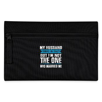 Funny Crazy Husband and Wife T-shirt - Federtasche - Schwarz - Vorne
