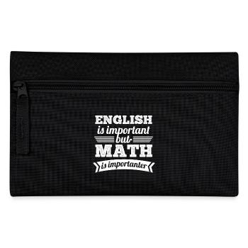 English is important but Math is importanter - Federtasche - Schwarz - Vorne