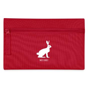 White rabbit, snow hare, fable - Pencil Case - red - Front