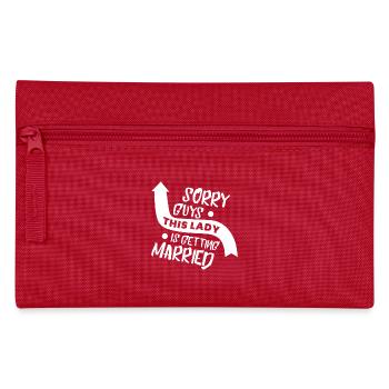 Hochzeit - zukünftige Braut - Federtasche - Rot - Vorne