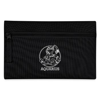Sternzeichen Wassermann Geschenk geo Aquarius - Federtasche - Schwarz - Vorne