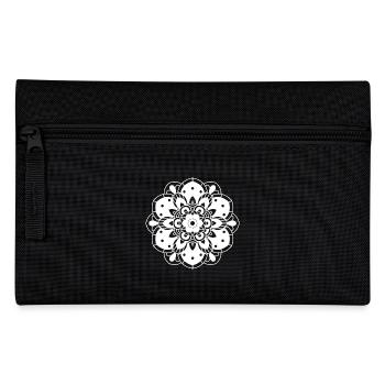 Fleur à motifs en blanc cadeau - Trousse - noir - Devant