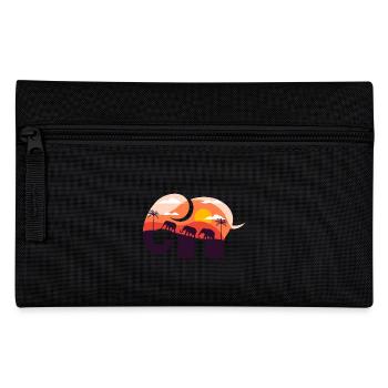 Elephant savannah sunset - Pencil Case - black - Front