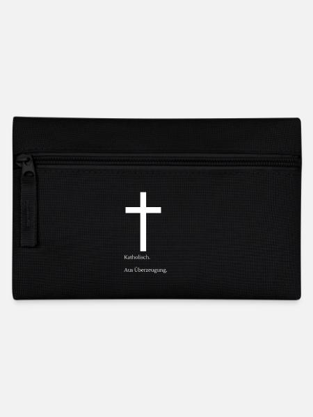 Catholic. Of conviction. - Pencil Case - black