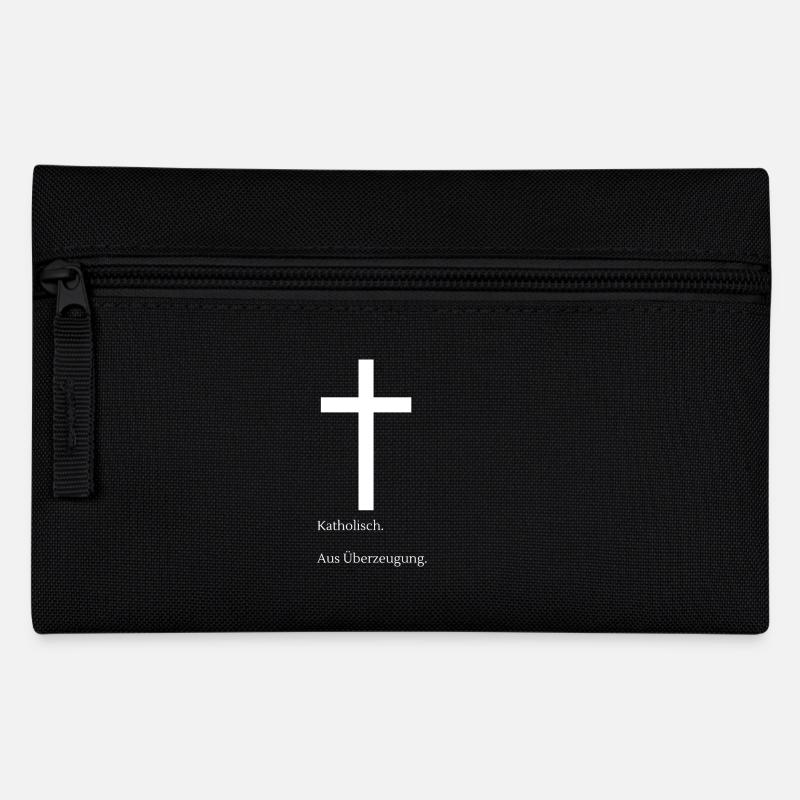Katholisch. Aus Überzeugung. - Federtasche - Schwarz
