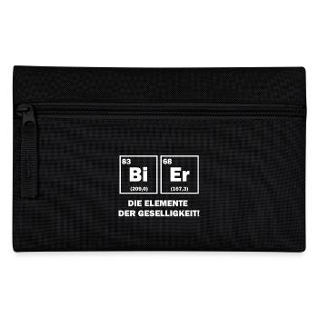 Bier Chemie lustige Sprüche Geschenk Männer - Federtasche - Schwarz - Vorne