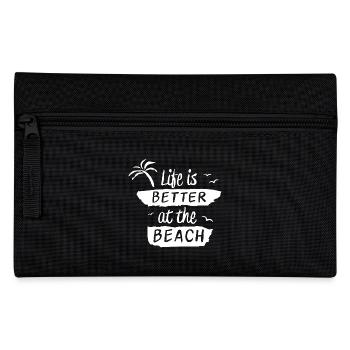 Life is better at the beach - Pencil Case - black - Front