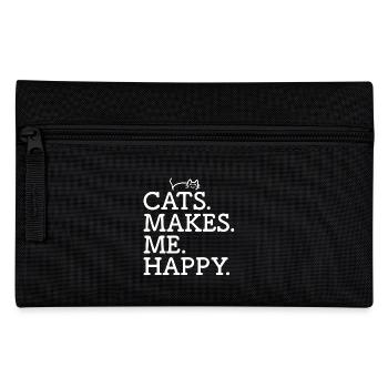 Cat Cats Cat Holder Kitten Gift - Pencil Case - black - Front