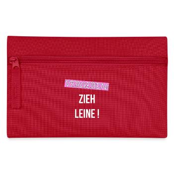 VERGEBEN ZIEH LEINE! BEZIEHUNG VERLIEBT Geschenk - Federtasche - Rot - Vorne