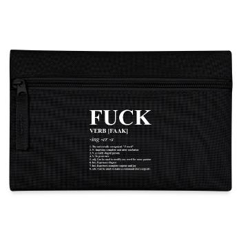 Fuck, Dictionary, fuck you, fuck off - Federtasche - Schwarz - Vorne