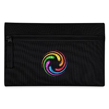 Infinity Spirale Unendlichkeit Steine Regenbogen - Federtasche - Schwarz - Vorne