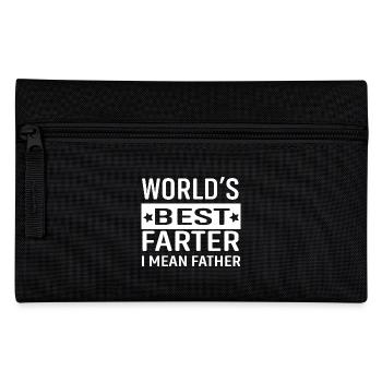 Father dad daddy farting fart pillow gift - Pencil Case - black - Front