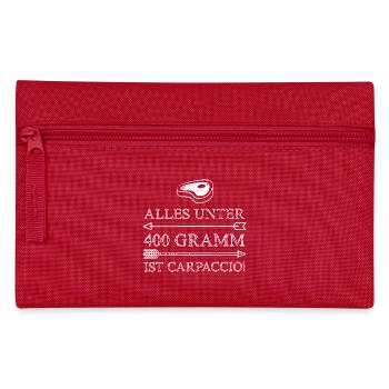 Alles unter 400 Gramm ist Carpaccio - Federtasche - Rot - Vorne