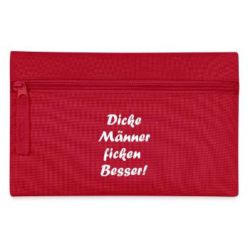 Dicke Maenner Ficken Besser - Federtasche - Rot - Vorne