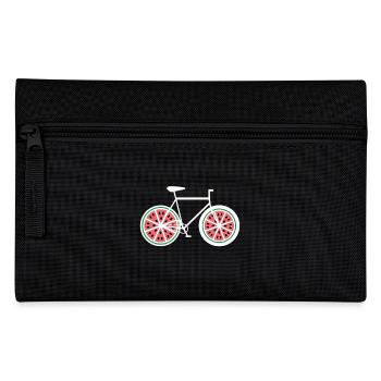Wassermelone Fahrrad - Rad, Bike, Rennrad, Fixie - Federtasche - Schwarz - Vorne