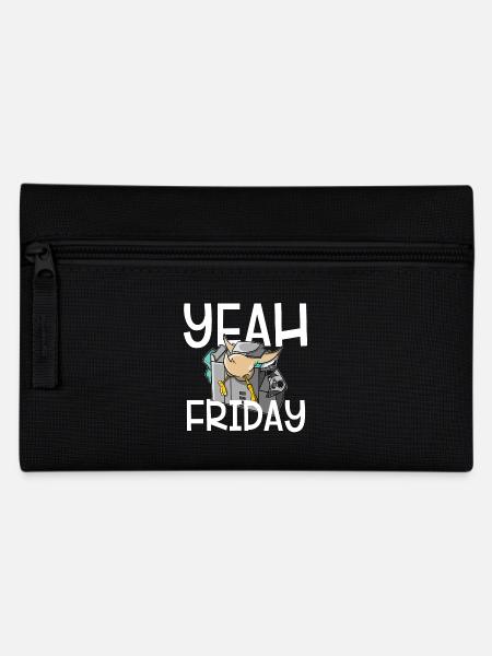 Yeah Friday - endlich Freitag - Federtasche - Schwarz