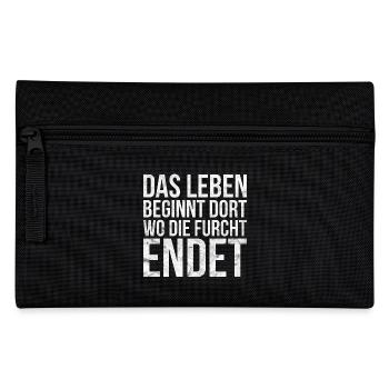 Das leben beginnt. Spirituell Religion Geschenk - Federtasche - Schwarz - Vorne