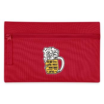 Witziger Biertrinker Bierkrug Geschenk - Federtasche - Rot - Vorne