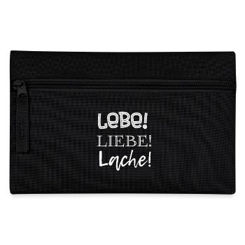 Lebe! Liebe! Lache! - Federtasche - Schwarz - Vorne