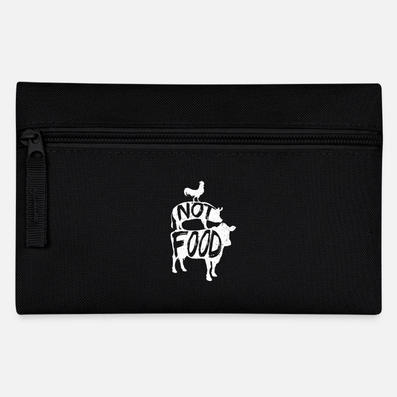 Vegan Veganer Veganerin - Federtasche - Schwarz