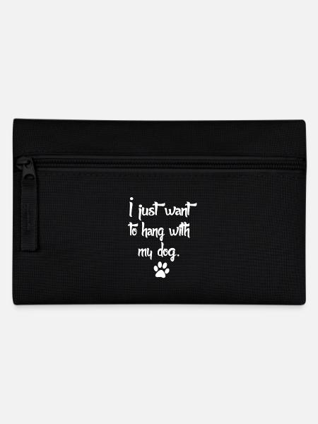 lustige Sprüche Hund Hunde - Federtasche - Schwarz