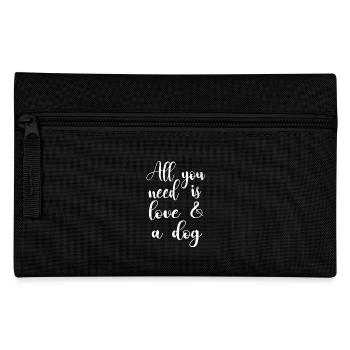 Hund Liebe Hundeliebe Hunde Spruch Sprüche - Federtasche - Schwarz - Vorne