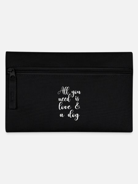 Hund Liebe Hundeliebe Hunde Spruch Sprüche - Federtasche - Schwarz