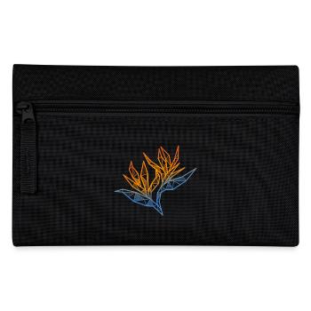 Paradiesvogel Blume geometrisch Geschenk Blumen - Federtasche - Schwarz - Vorne