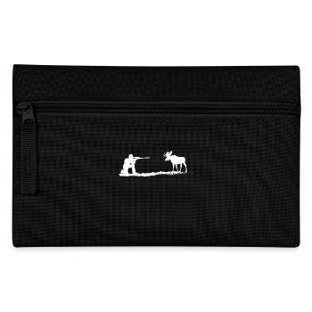 Hunter moose scandinavia hunting gift idea nature - Pencil Case - black - Front