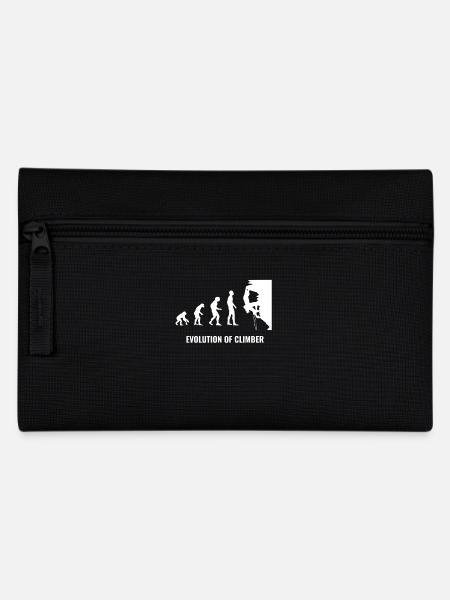 Climbing sport rock mountain nature evolution white - Pencil Case - black