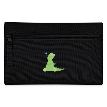 T Rex question mark - Pencil Case - black - Front