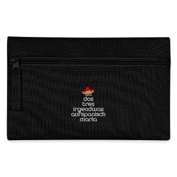 un dos tres sombrero chemise de texte de chanson - Trousse - noir - Devant